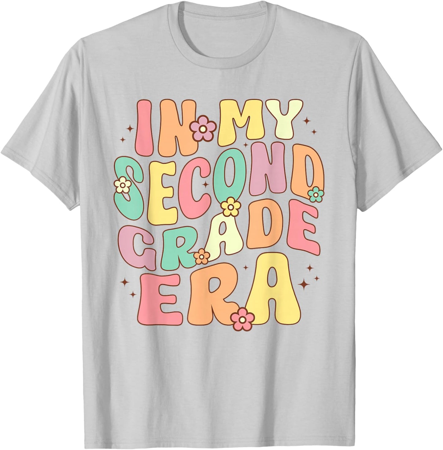 In My Second Grade Era 2nd Grade Groovy Back to School T-Shirt - T-Shirt | Ash
