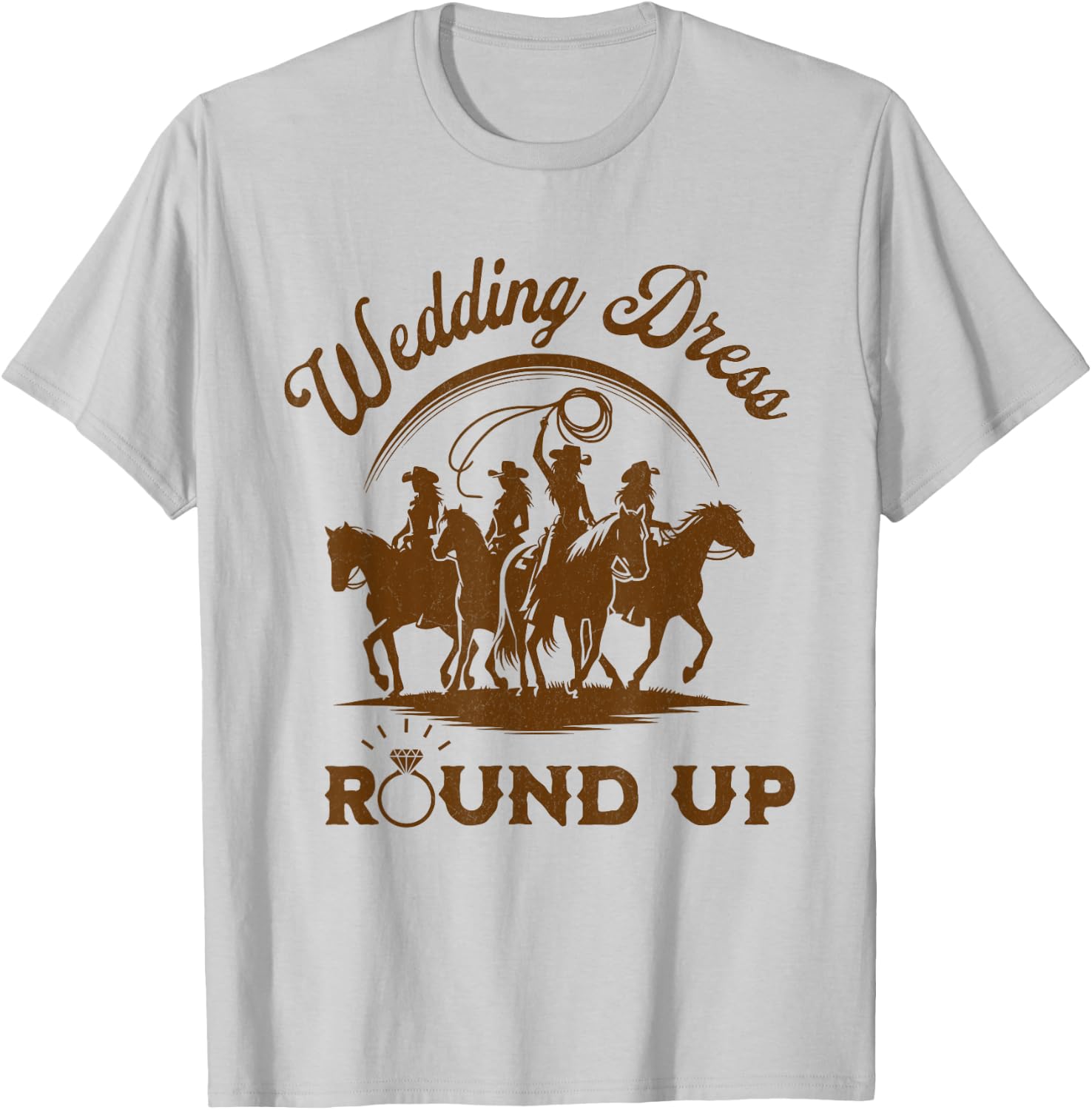 Country Western Wedding Dress Shopping Shirt Bridal Party Women T-Shirt - T-Shirt | Ash