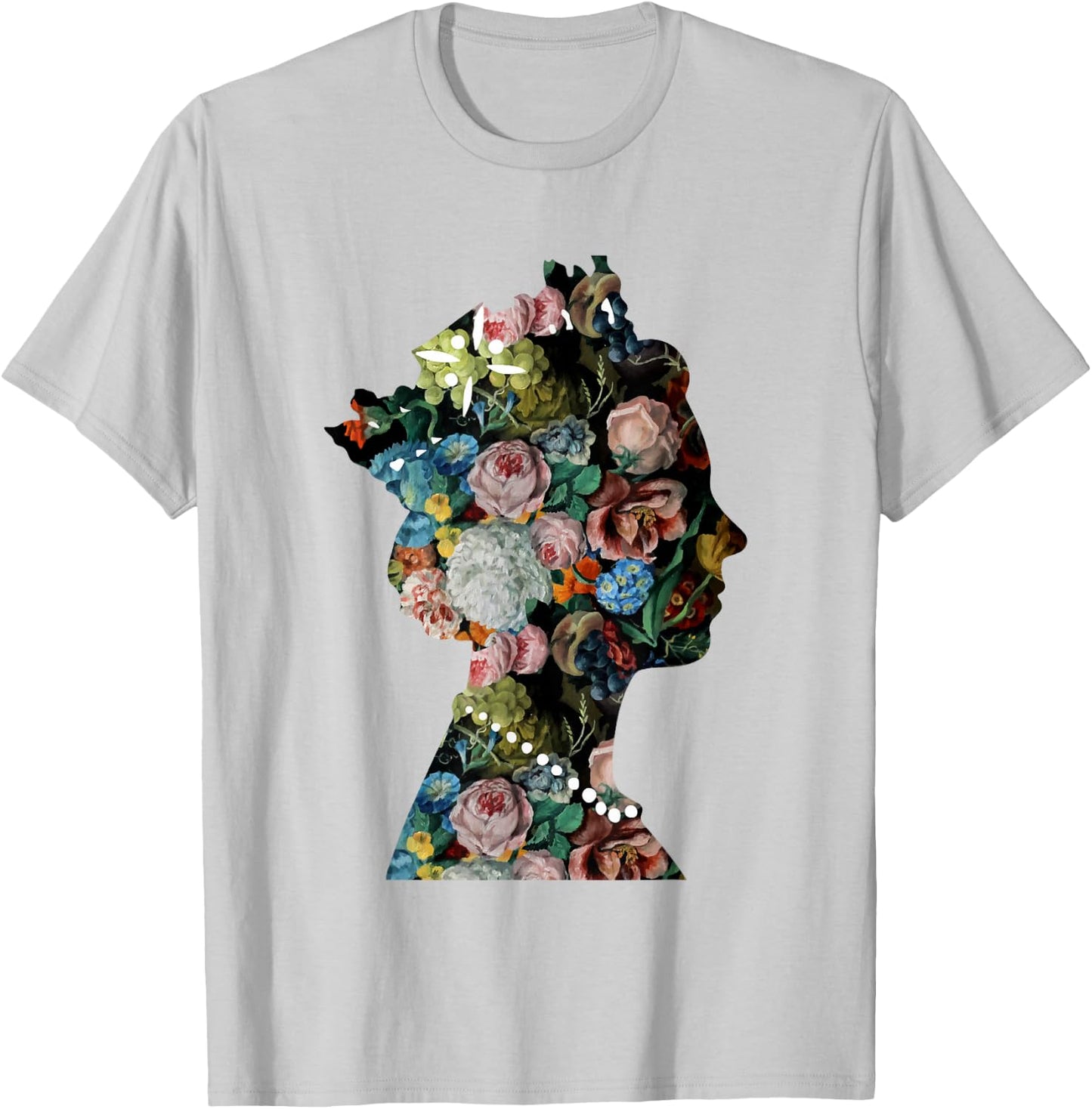 The Queen's Platinum Jubilee 2022 70th Anniversary Flower T-Shirt - T-Shirt | Ash