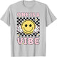 One Is A Vibe 1 Years Old Groovy 1st Birthday Kid Girl T-Shirt - T-Shirt | Ash