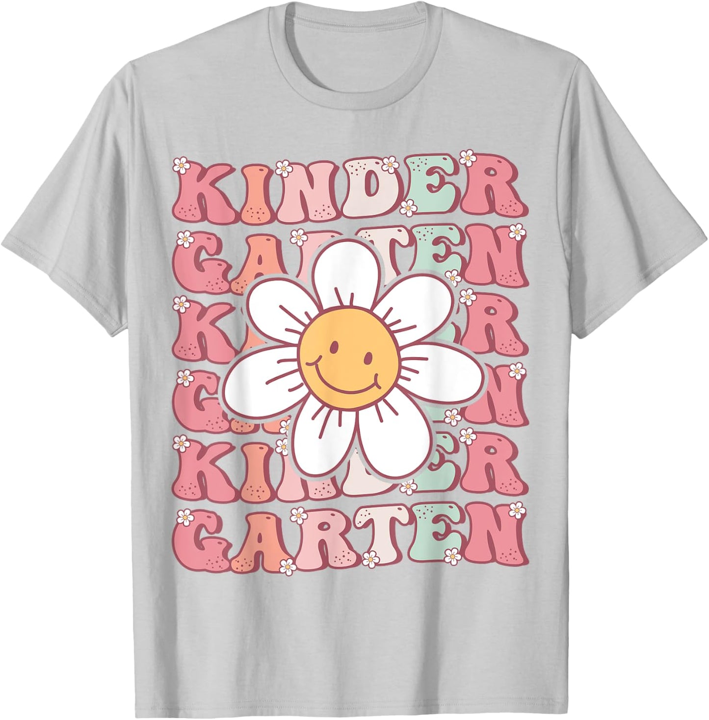 Groovy Kindergarten Back To School First Day of Kindergarten T-Shirt - T-Shirt | Ash