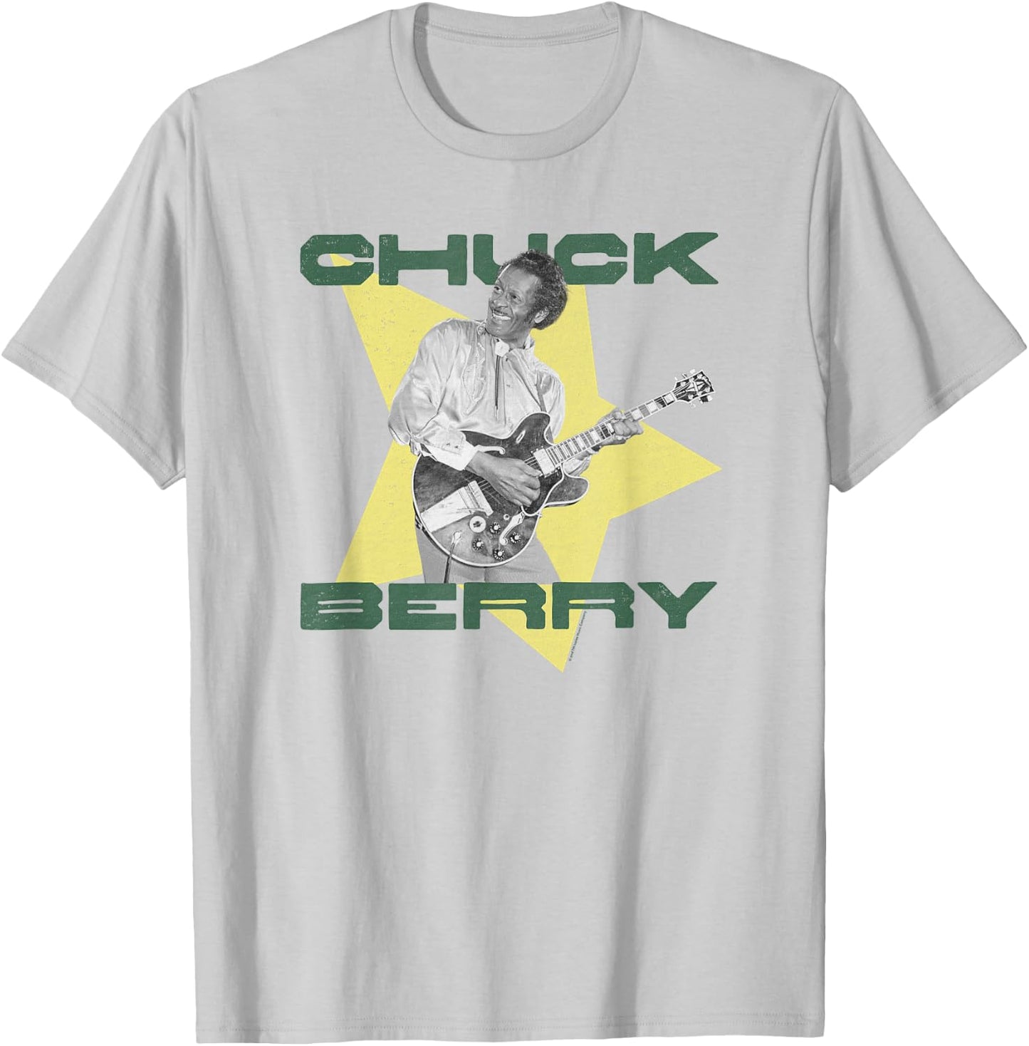 Chuck Berry Reelin' & Rockin' Star Photo T-Shirt - T-Shirt | Ash