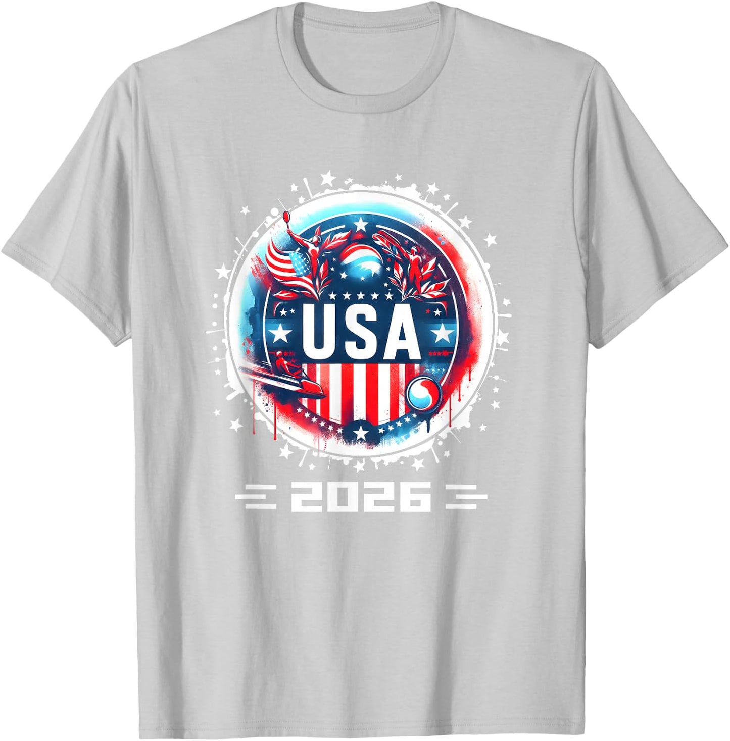 American Flag USA Player 2026 Boys Kids Men Women USA 2026 T-Shirt - T-Shirt | Ash