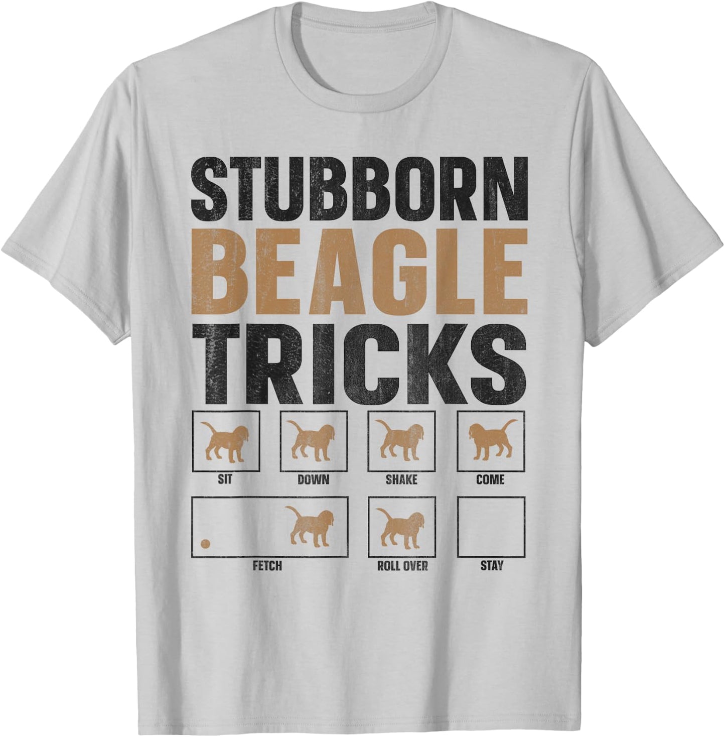 Funny Dog Stubborn Tricks Beagle Owner Women Kids T-Shirt - T-Shirt | Ash