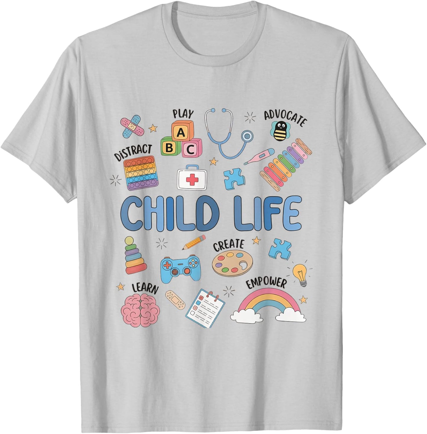 Child Life Specialist Cute CLS CCLS Child Life Intern T-Shirt - T-Shirt | Ash
