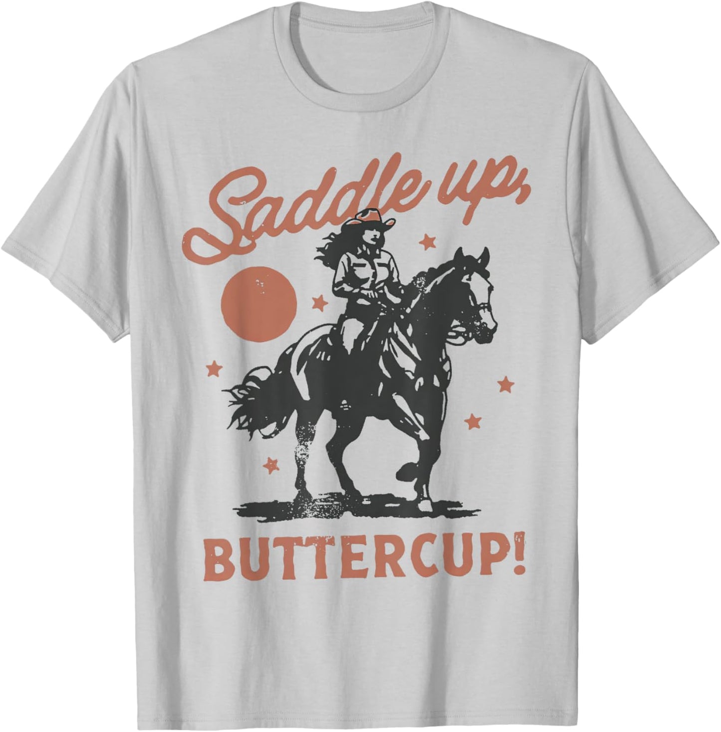 Saddle Up Buttercup Boho Cowboy Vintage T-Shirt - T-Shirt | Ash