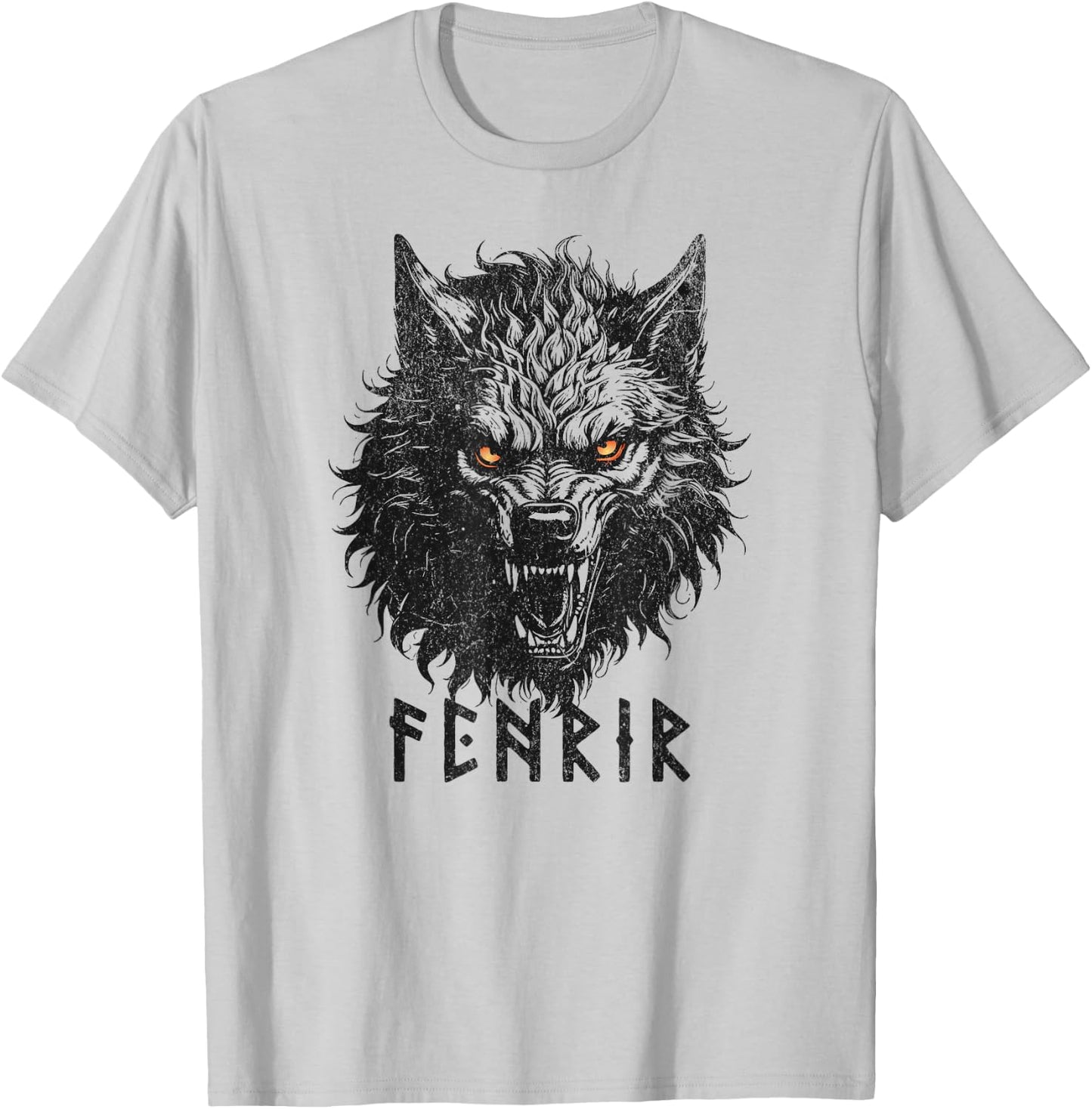 Fenrir Wolf Of Odin Old Norse Mythology Viking Celtic Fenris T-Shirt - T-Shirt | Ash