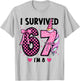 I Survived 6 7 Now I'm 8 Birthday Girl 67 Meme Girls Kids T-Shirt - T-Shirt | Ash