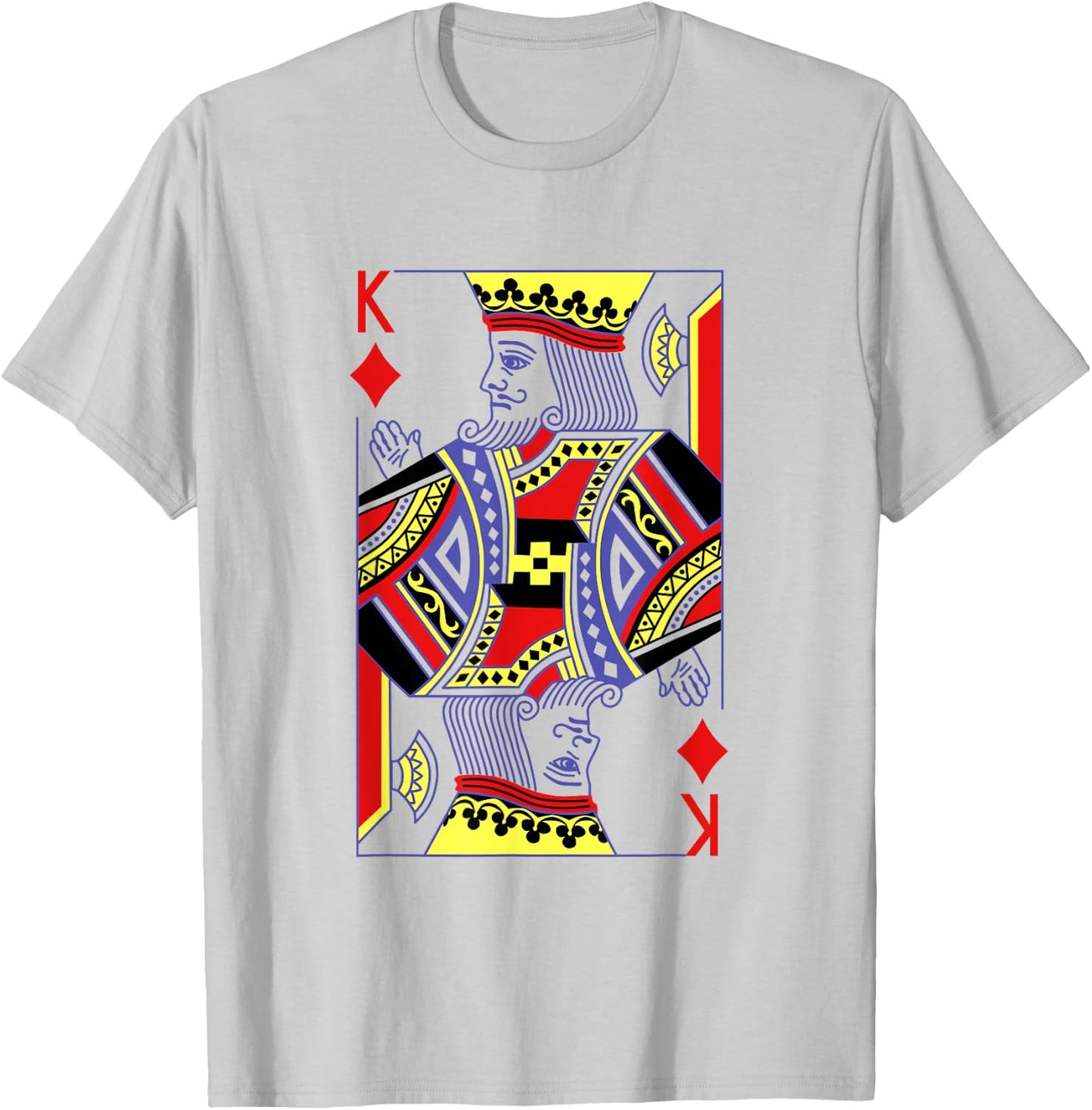 King Of Diamonds Royal Flush Costume Halloween Poker Casino T-Shirt - T-Shirt | Ash