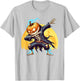 Dabbing Skeleton Headless Pumpkin Dab Dance Boys Halloween T-Shirt - T-Shirt | Ash