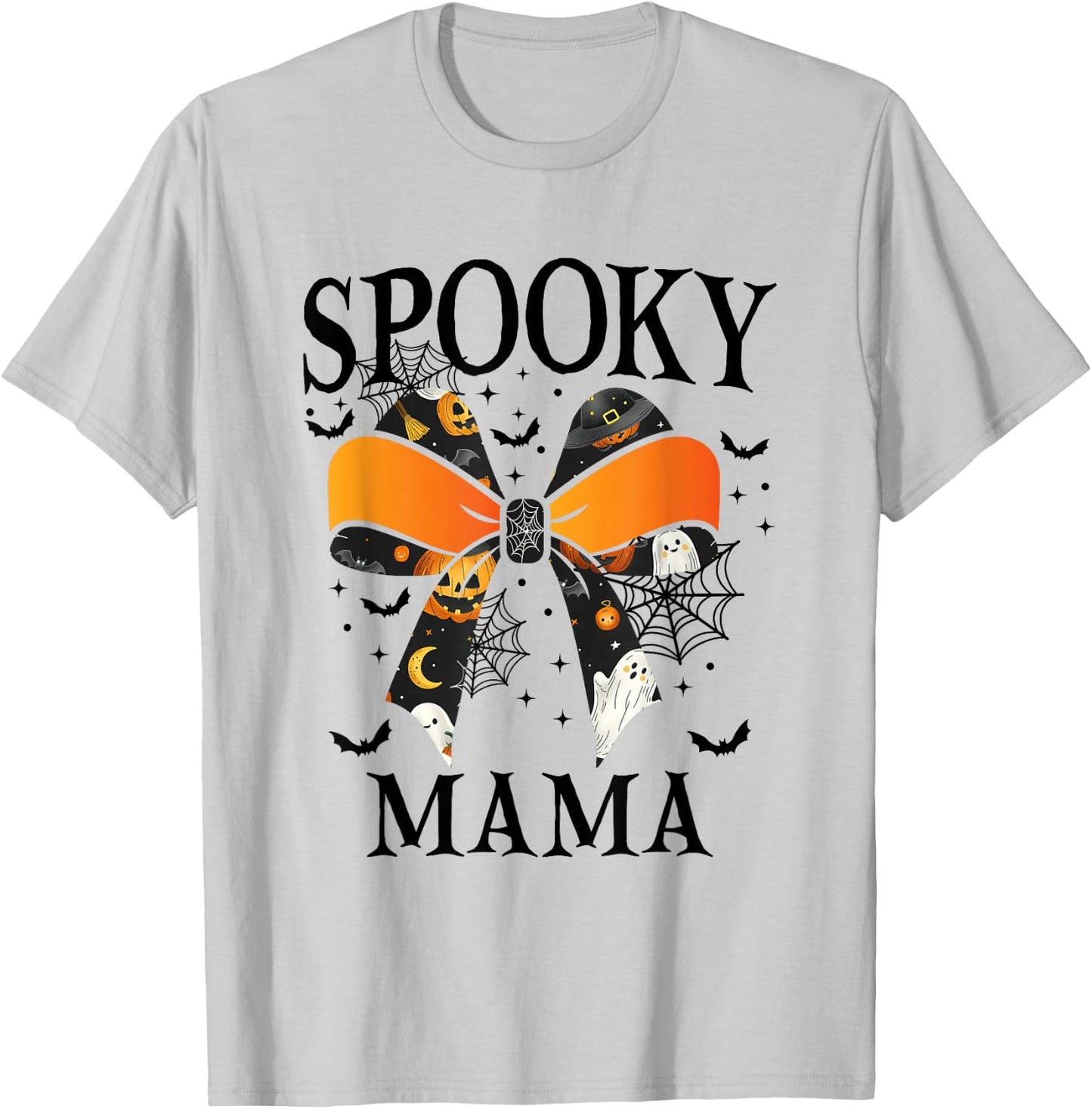 Spooky Mama & Mini Halloween Matching Spooky Season T-Shirt - T-Shirt | Ash