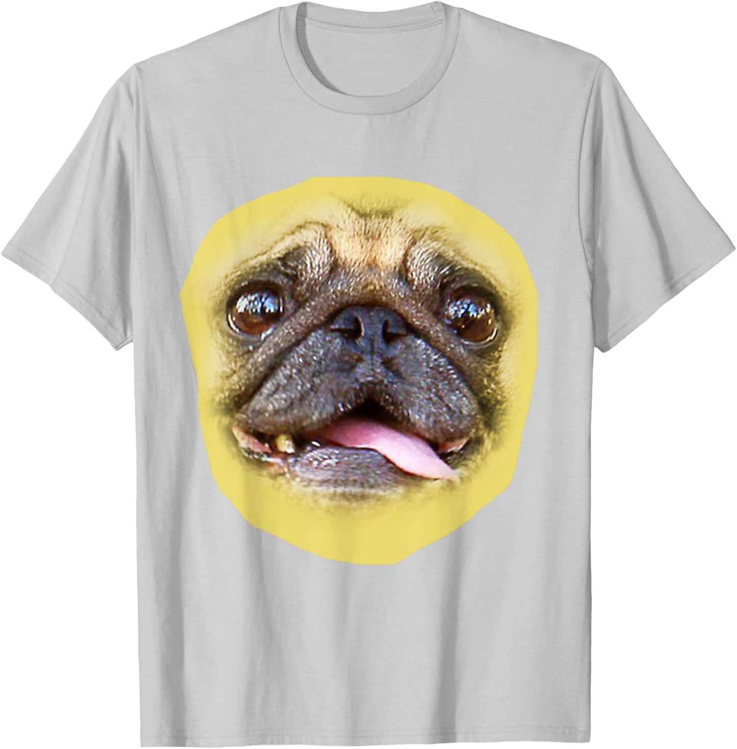 Pug Face, Dog Pugs Costume T-Shirt - T-Shirt | Ash