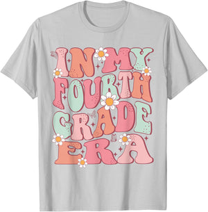 In My Fourth Grade Era Girl Back To School 4th Grade Era T-Shirt - T-Shirt | Ash