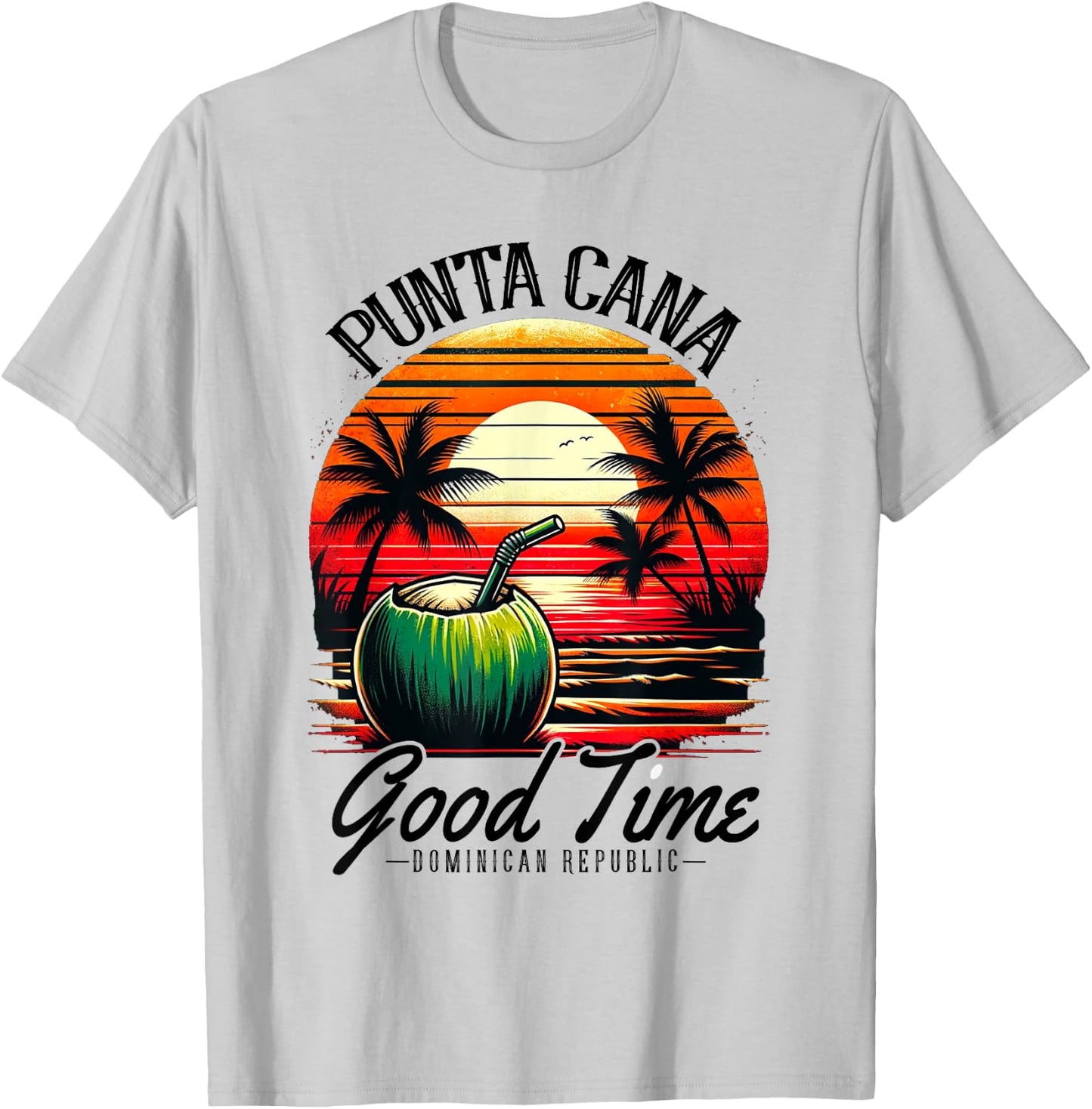 Punta Cana Shirt Family Vacation Dominican Republic Beach Women Girls Kids T-Shirt - T-Shirt | Ash