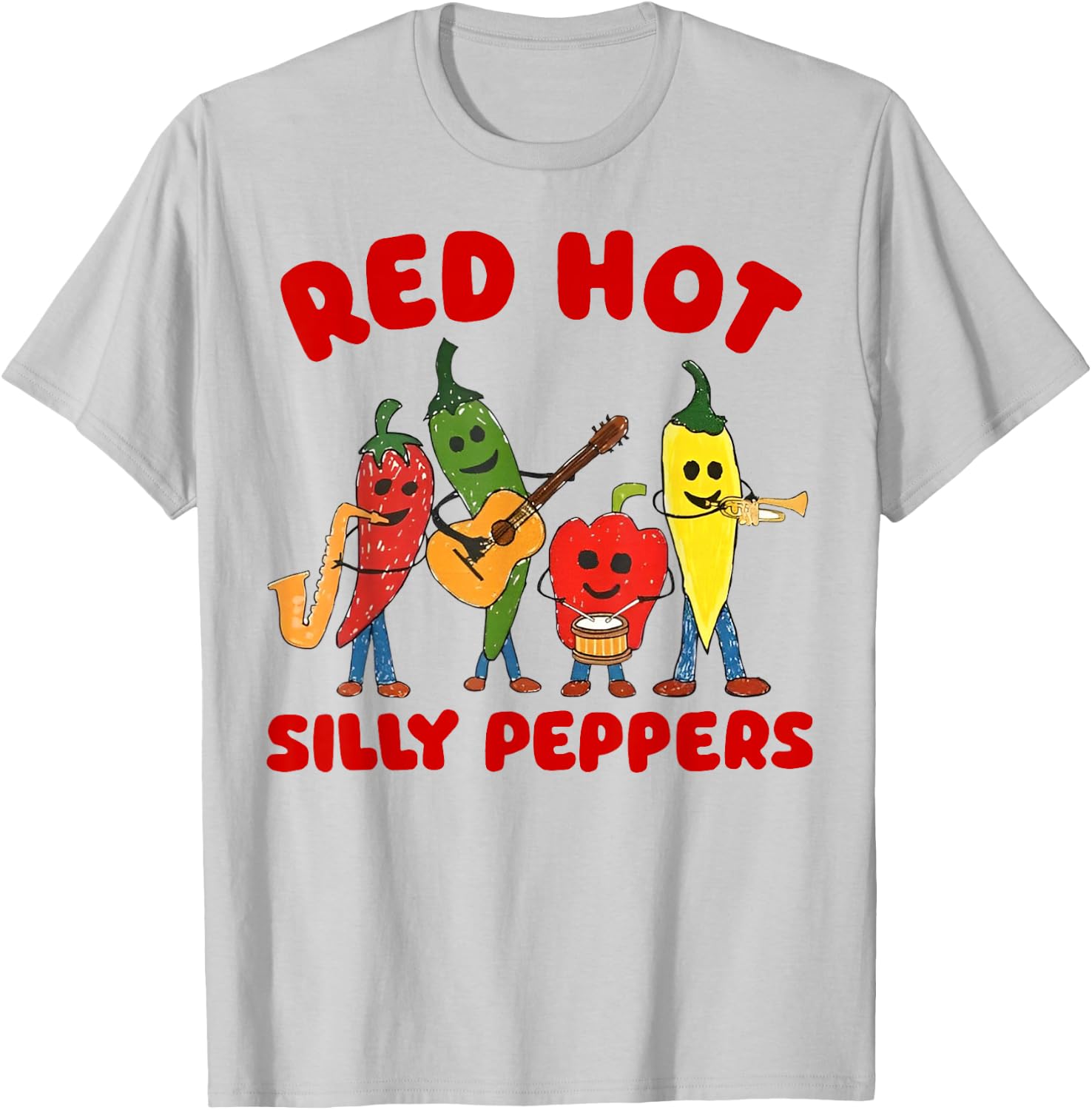 Red Hot Silly Peppers T-Shirt - T-Shirt | Ash