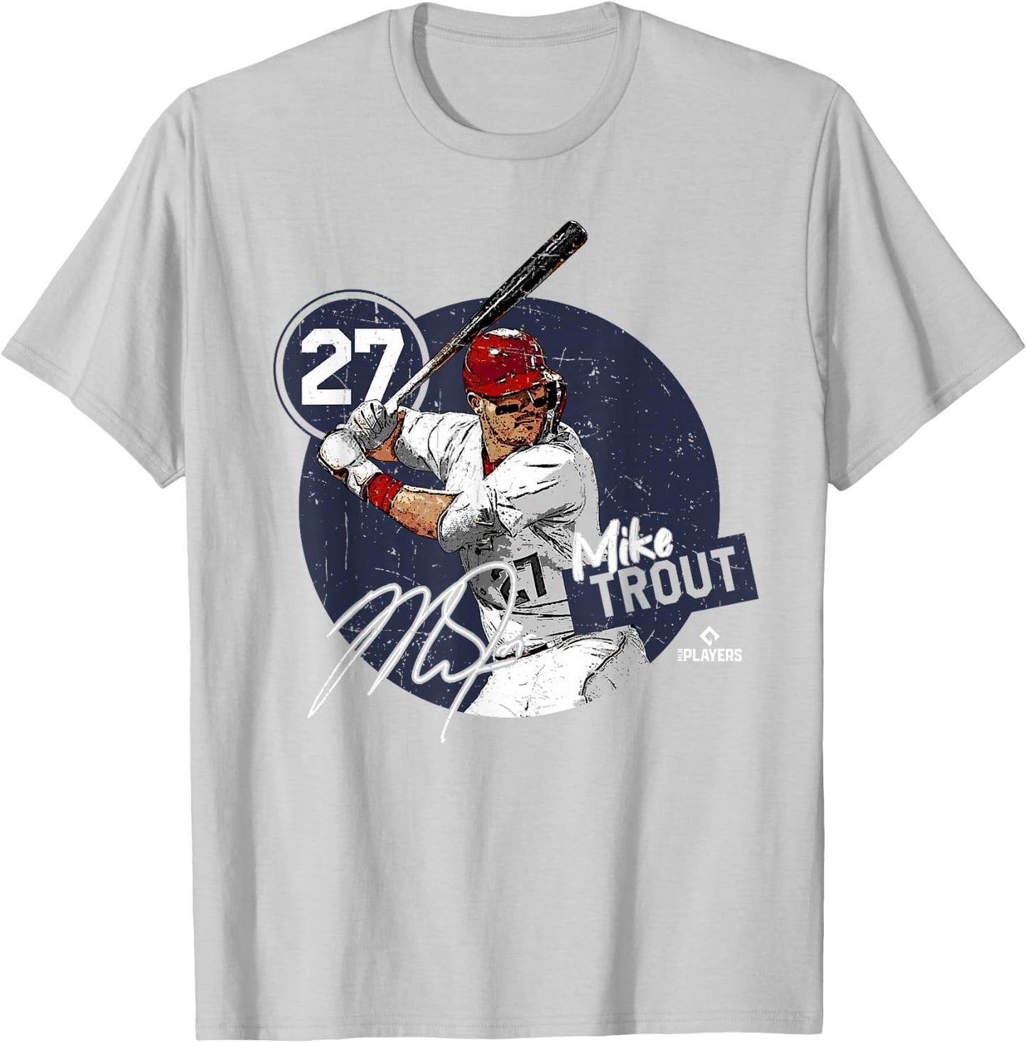 Mike Trout | Los Angeles Baseball MLB Players | MLBTRO4005 T-Shirt - T-Shirt | Ash