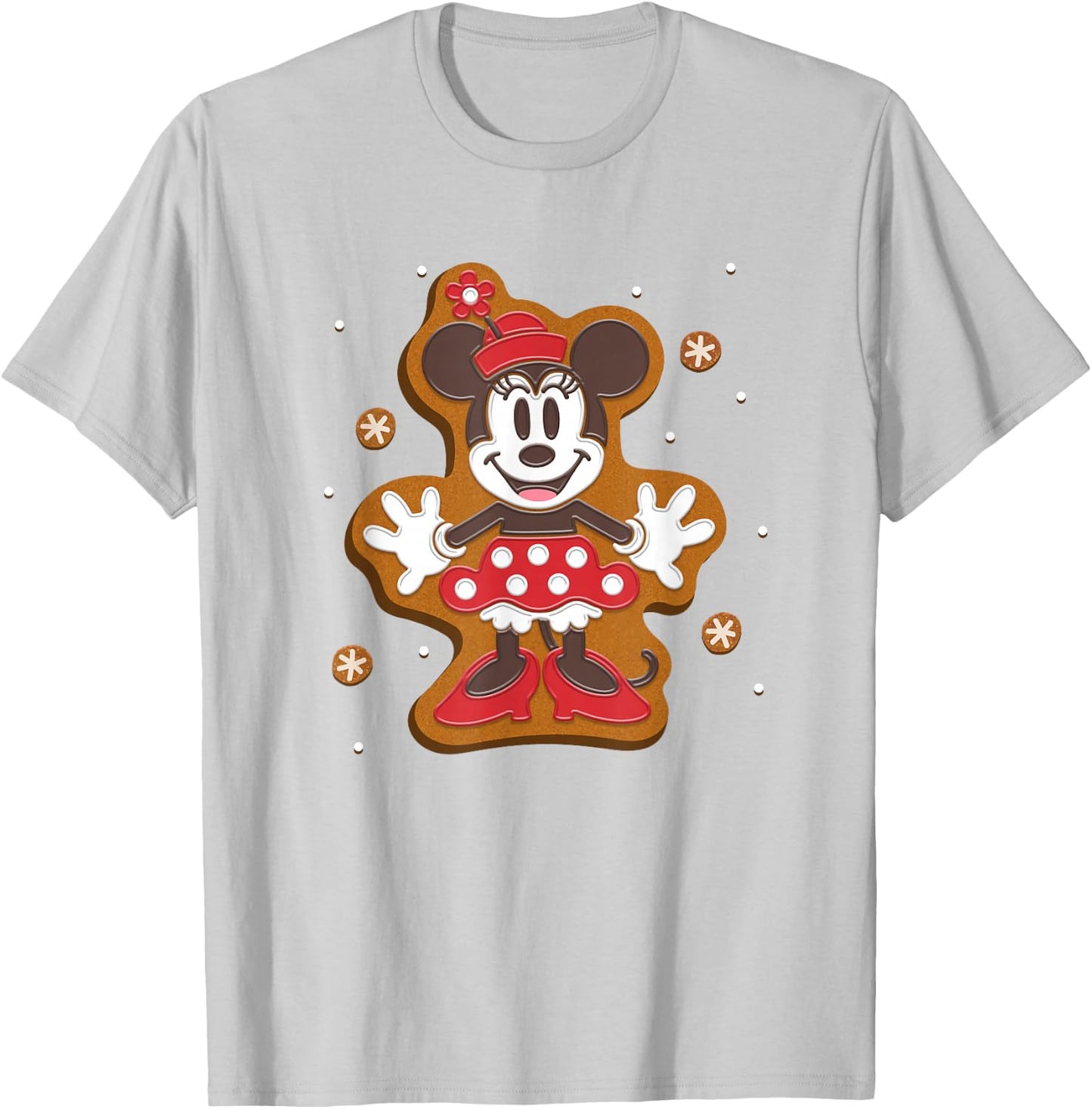 Disney Mickey and Friends Christmas Gingerbread Minnie T-Shirt - T-Shirt | Ash