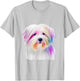 Coton De Tulear Dog Colorful Watercolor Dog T-Shirt - T-Shirt | Ash
