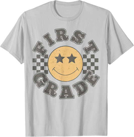 First Grade, 1st Grade First Day Of School Teachers T-Shirt - T-Shirt | Ash