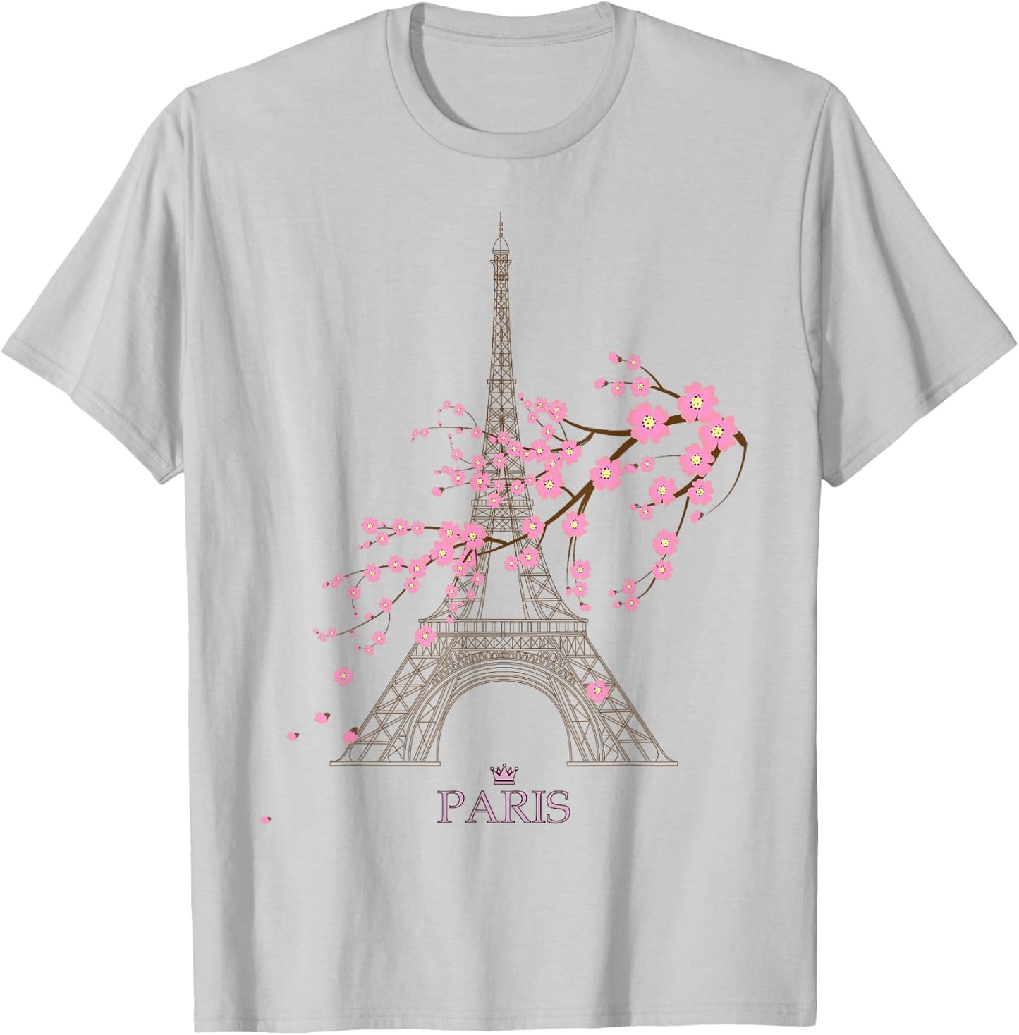 Paris Eiffel Tower The Sign of Love France Parisian Home T-Shirt - T-Shirt | Ash