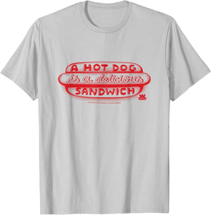 Wienerschnitzel A Hot Dog Is A Delicious Sandwich T-Shirt - T-Shirt | Ash
