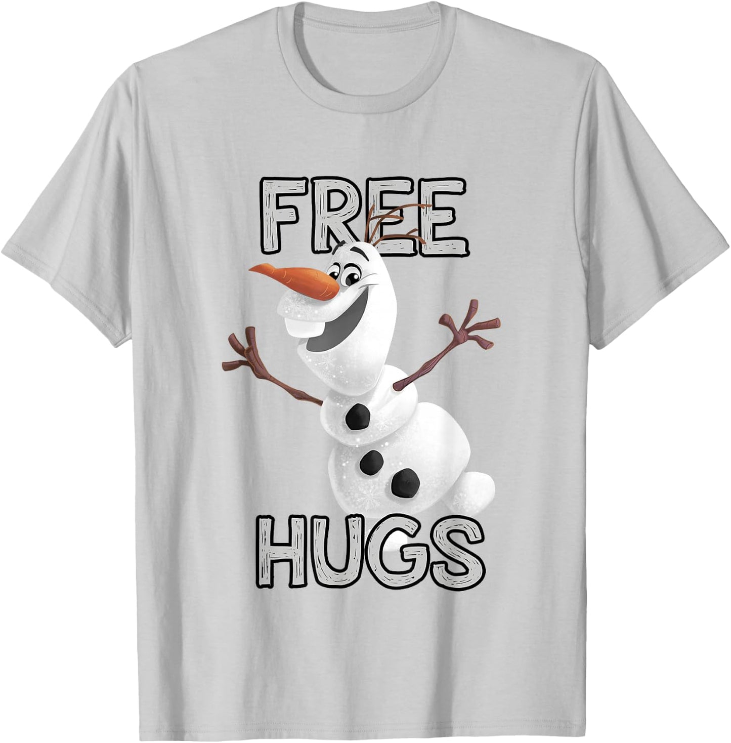 Disney Frozen Free Hugs Cute Olaf Shot Vintage T-Shirt - T-Shirt | Ash