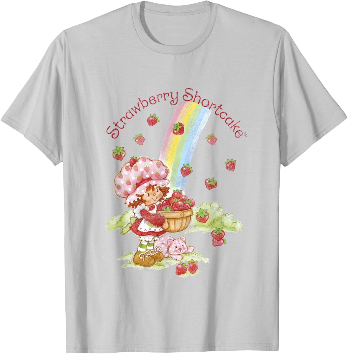 Strawberry Shortcake Rainbow Bounty Vintage T-Shirt - T-Shirt | Ash