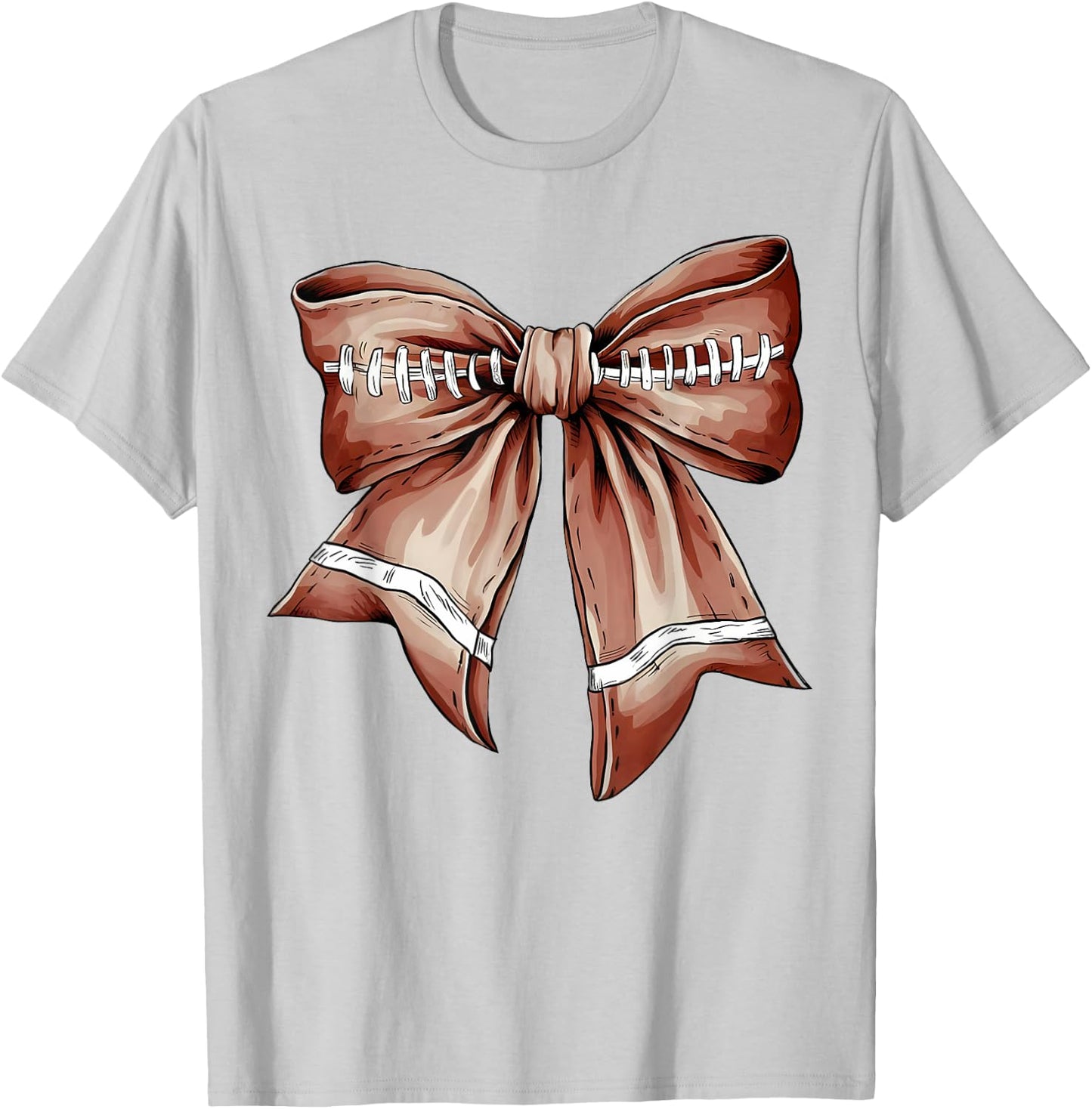 Coquette Football Gameday Thanksgiving Autumn T-Shirt - T-Shirt | Ash
