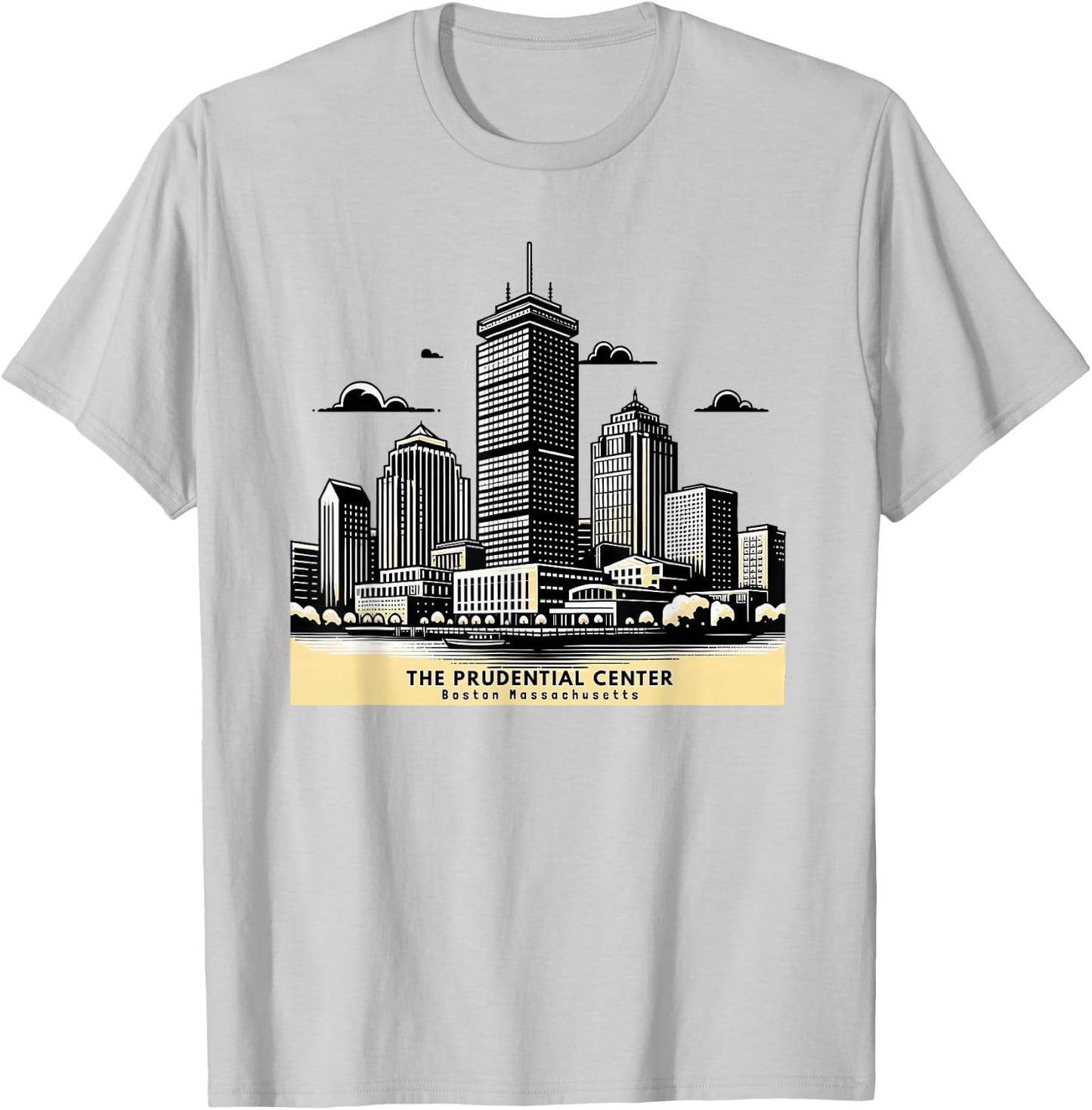 1960 Boston Prudential Center The Pru 2nd Tallest Skyscraper T-Shirt - T-Shirt | Ash