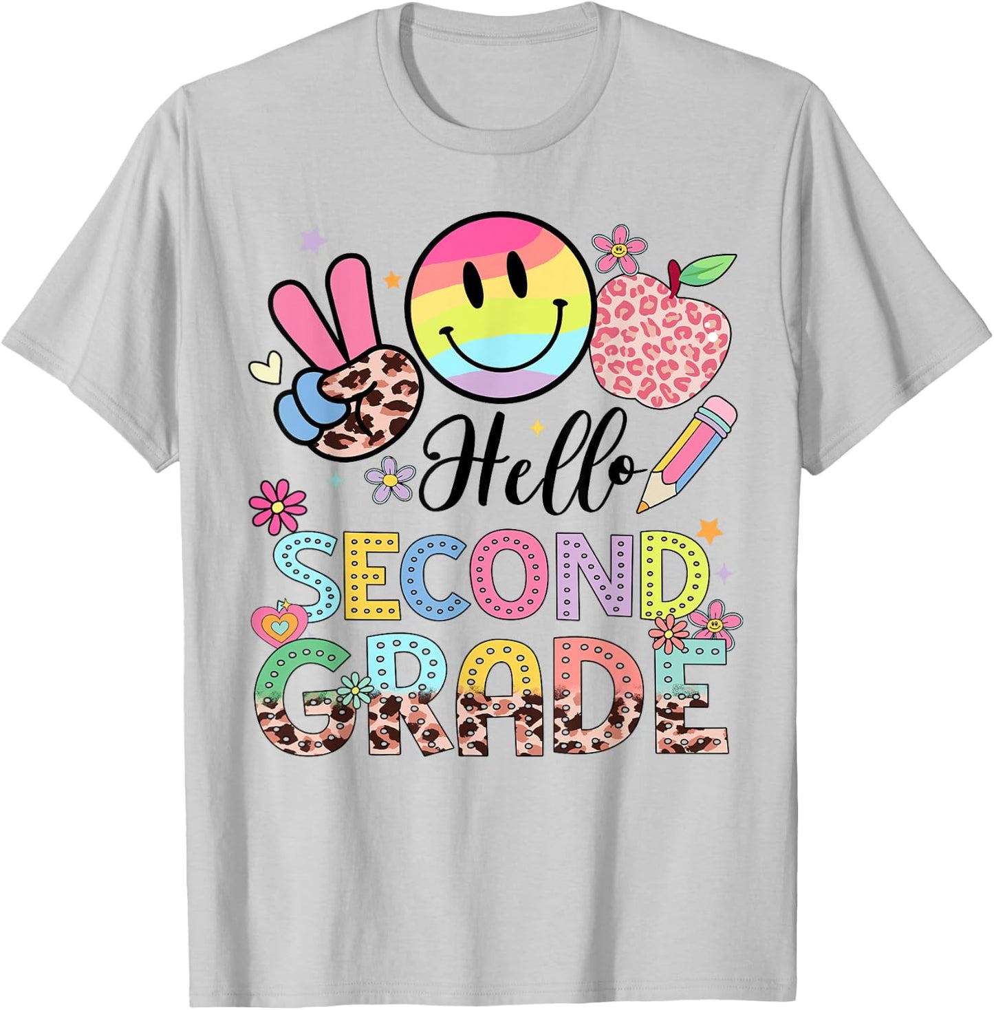 Hello 2nd grade Boy Girl Teacher Back To School 2nd grade T-Shirt - T-Shirt | Ash