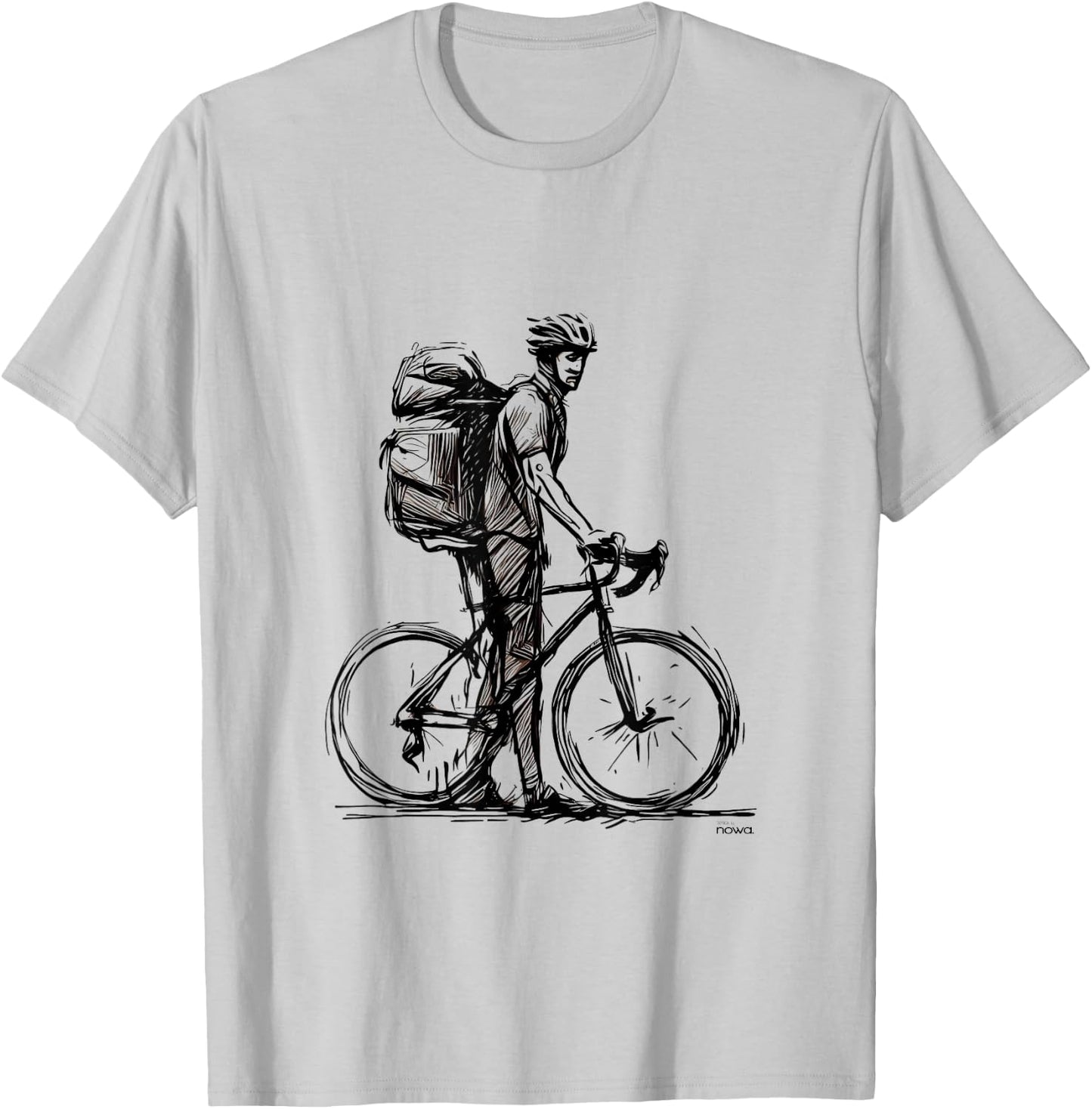 Cycling Bicycle Funny Gravel Bikepacking Backpack Travel Iii T-Shirt - T-Shirt | Ash