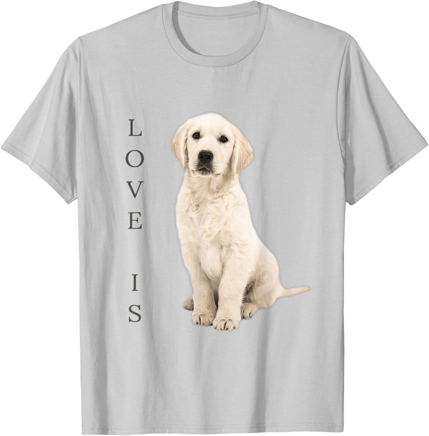Labrador Retriever Shirt Women Men Kids White Lab Mom Dad T-Shirt - T-Shirt | Ash