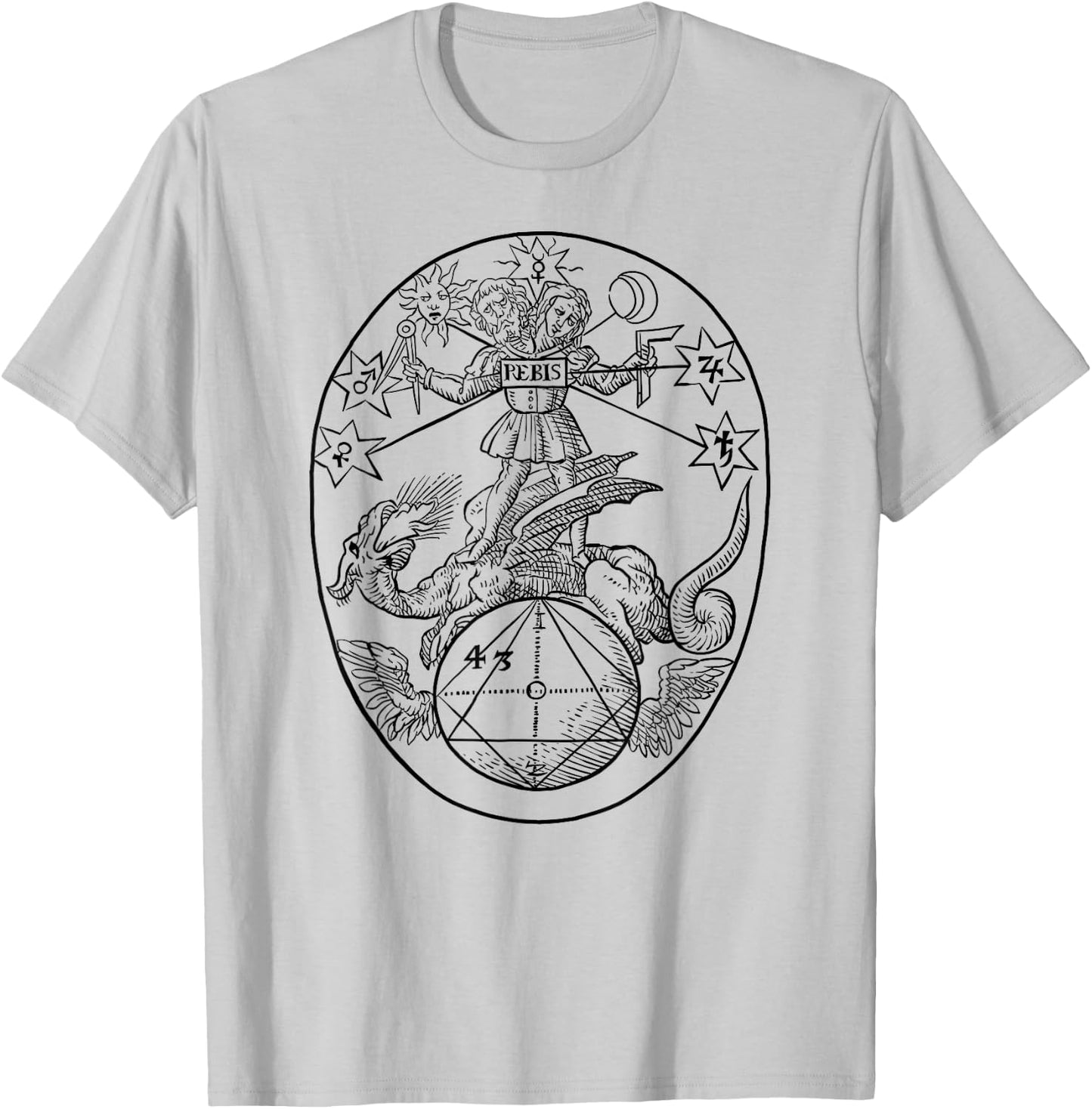 Azoth - Azotto - REBIS, Basil Valentine, Alchemy, Basil Valentine T-Shirt - T-Shirt | Ash