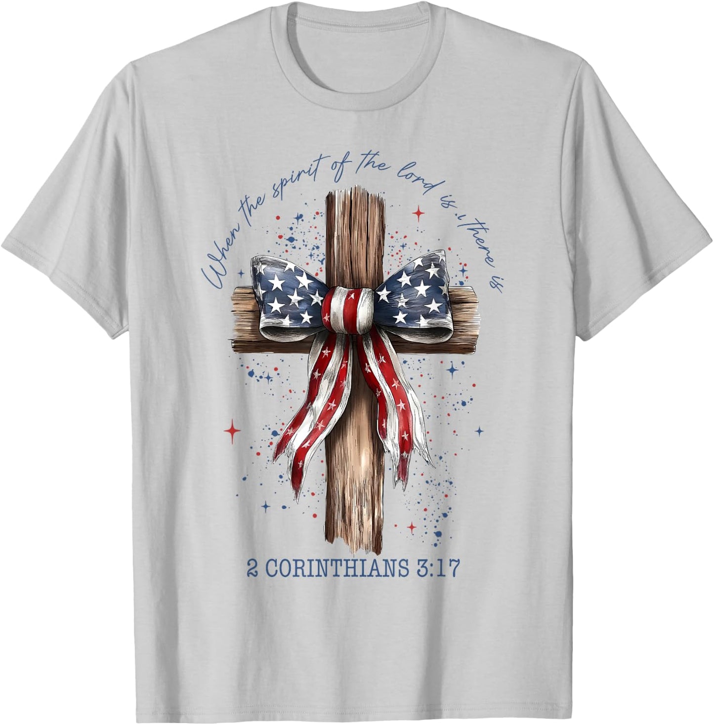 Flag Cross T-Shirt - T-Shirt | Ash