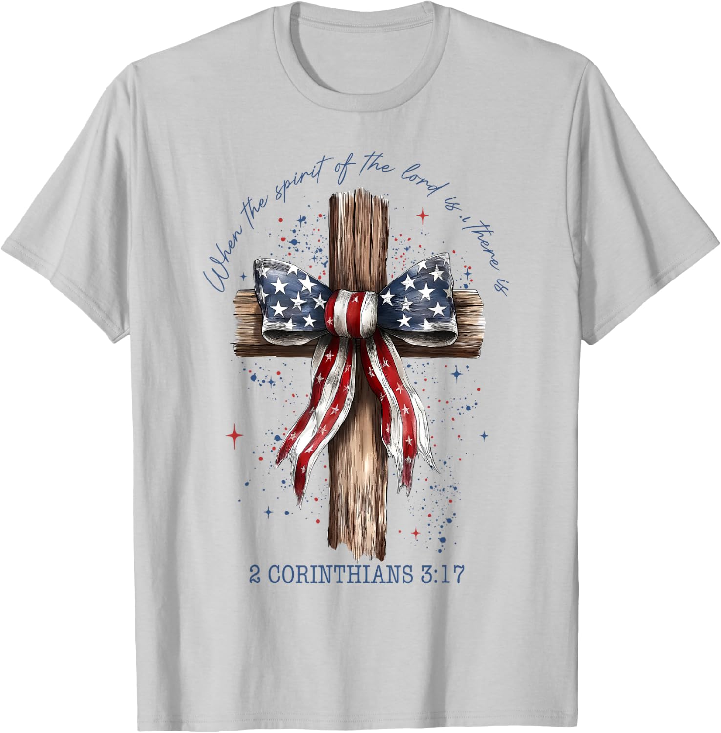 Flag Cross T-Shirt - T-Shirt | Ash