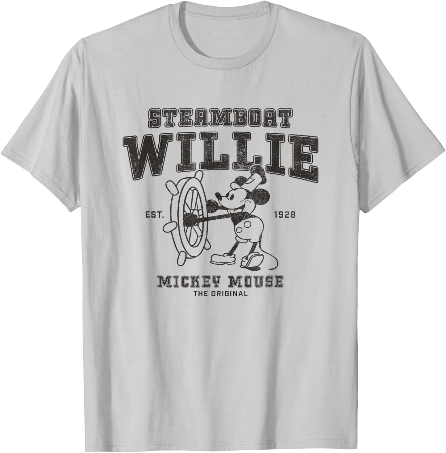 Disney Steamboat Willie Mickey Mouse The Original Poster T-Shirt - T-Shirt | Ash