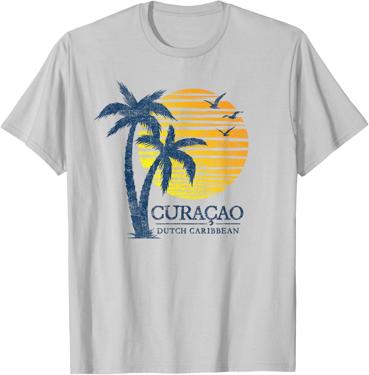 Curacao Dutch Antilles Beach Sunset Souvenir T-Shirt - T-Shirt | Ash