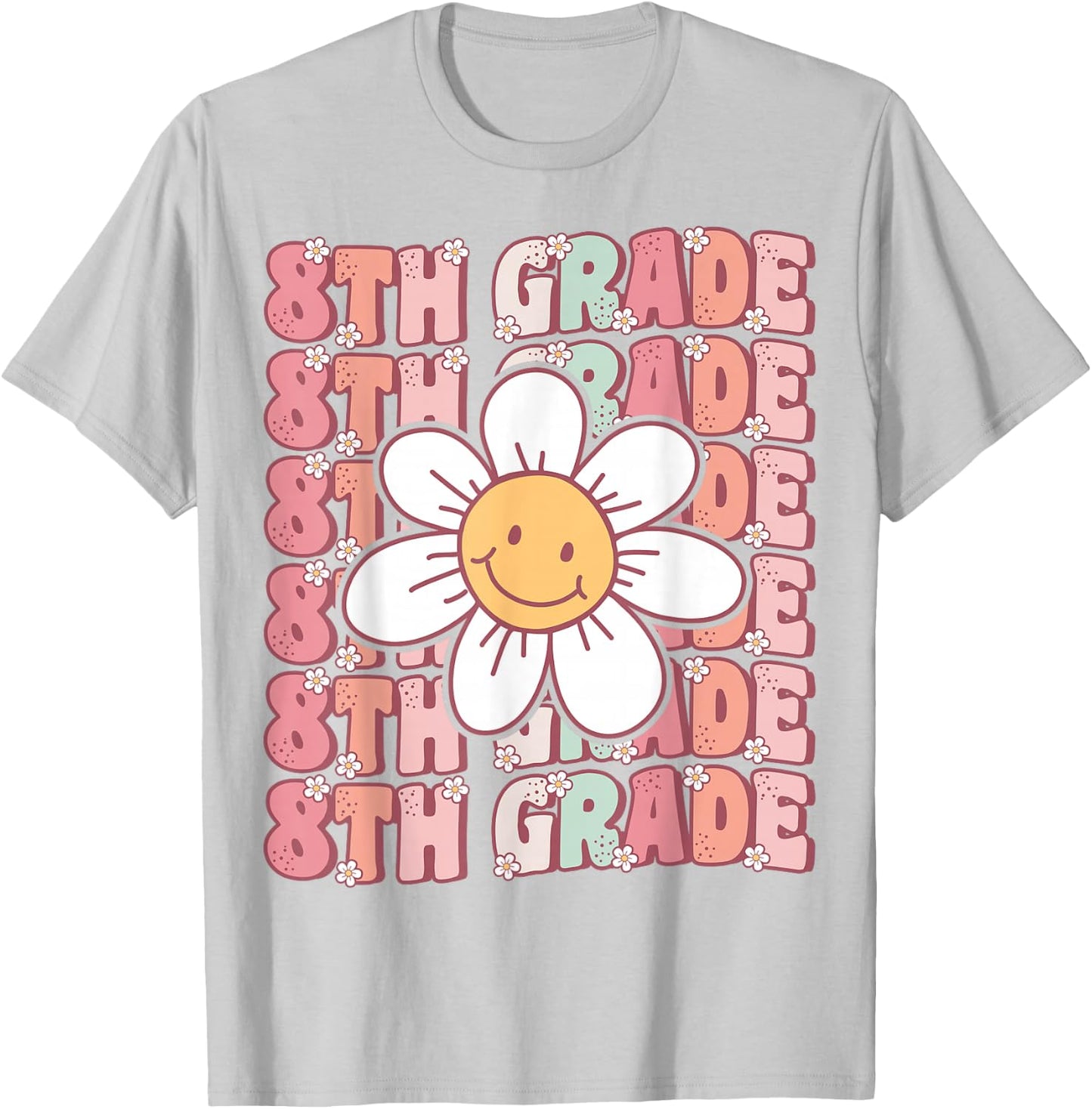 Groovy 8th Grade Back To School First Day of Eighth Grade T-Shirt - T-Shirt | Ash