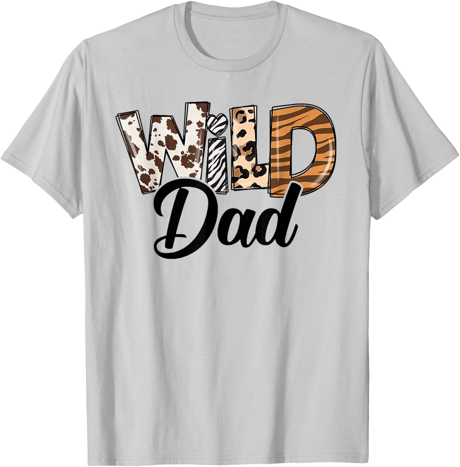 Wild Dad Birthday Family Daddy Safari Zoo Jungle Animals T-Shirt - T-Shirt | Ash