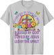Blessed By God For 85 Years Rainbow And Flowers Birthday T-Shirt - T-Shirt | Ash