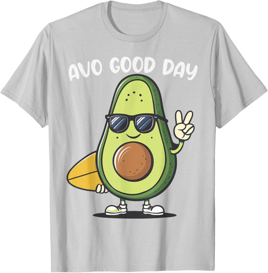 Avo Good Day Funny Avocado Lover Avo Nice Day Avocado Kids T-Shirt - T-Shirt | Ash