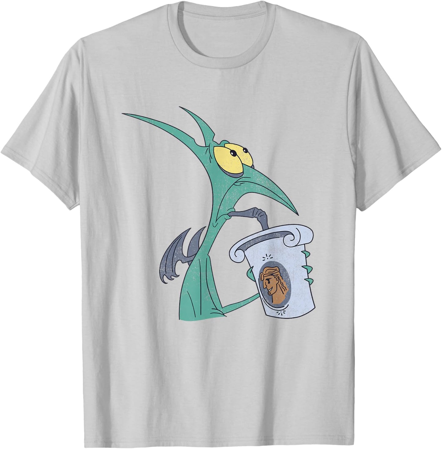 Disney Hercules I Am Panic Distressed Big Chest Portrait T-Shirt - T-Shirt | Ash