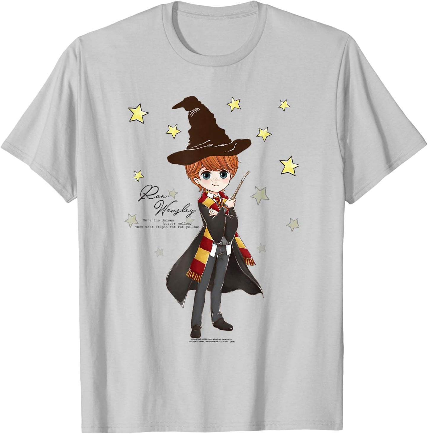 Harry Potter Ron Weasley Quote and Stars T-Shirt - T-Shirt | Ash