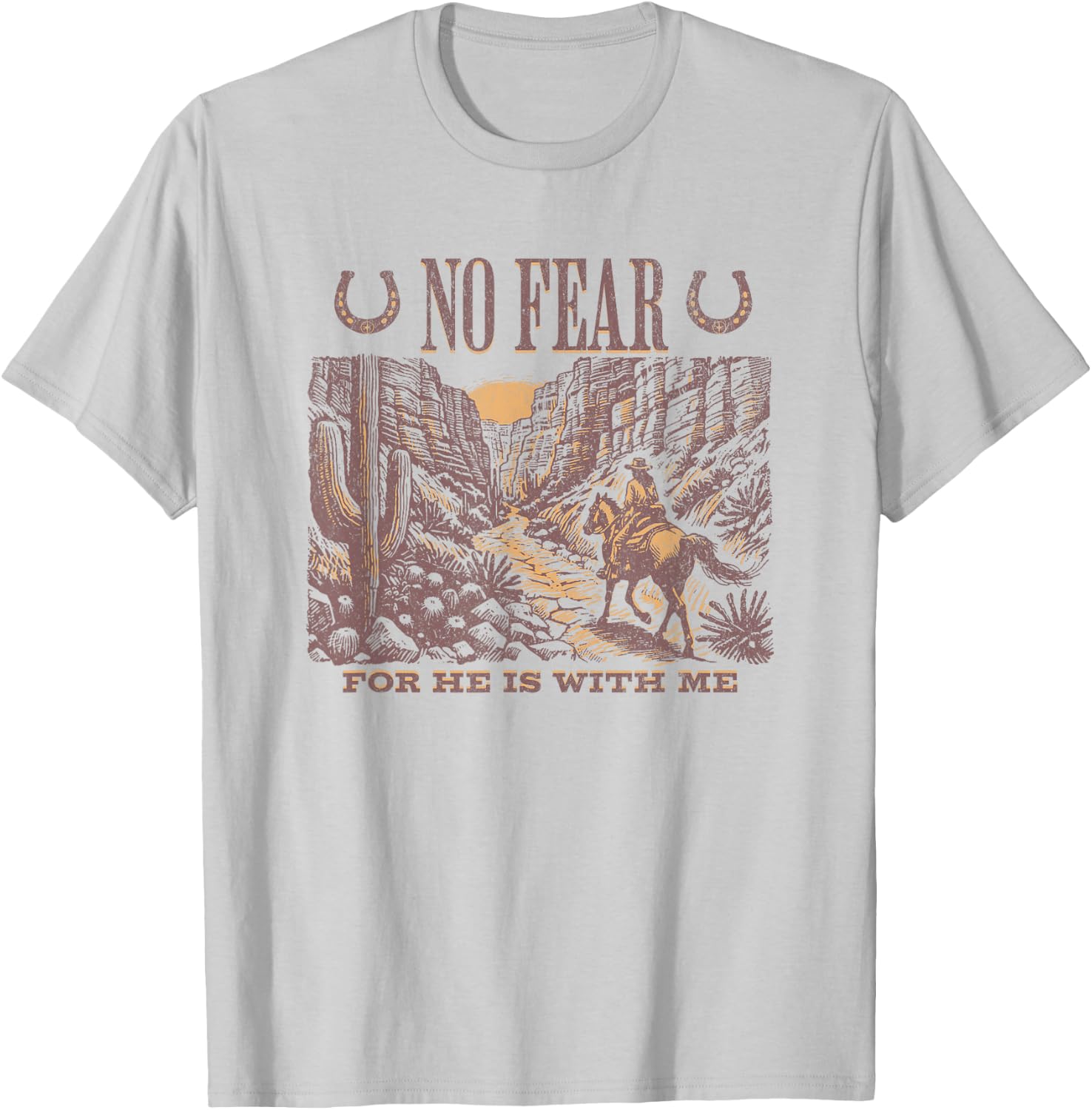 Cowboy Bible Scripture Verse Western Jesus For Faith T-Shirt - T-Shirt | Ash