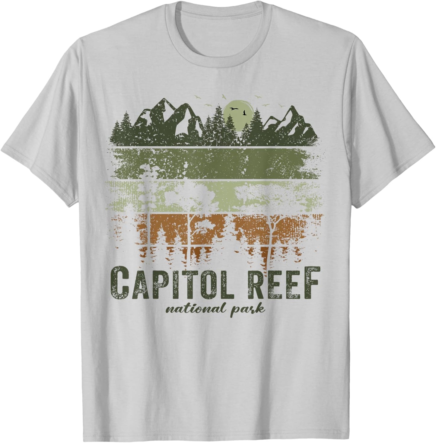Retro Capitol Reef National Park US Vintage Capitol Reef T-Shirt - T-Shirt | Ash