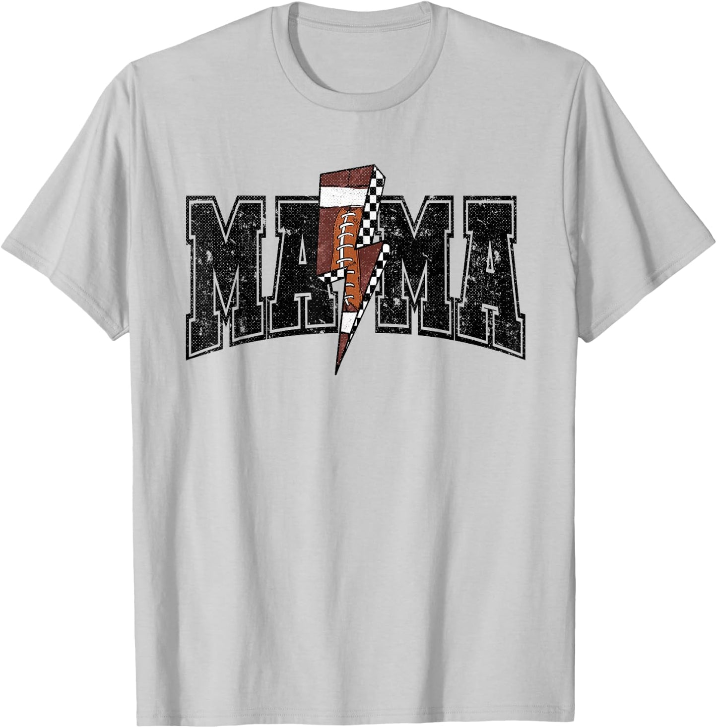Vintage Football Mama T-Shirt - T-Shirt | Ash