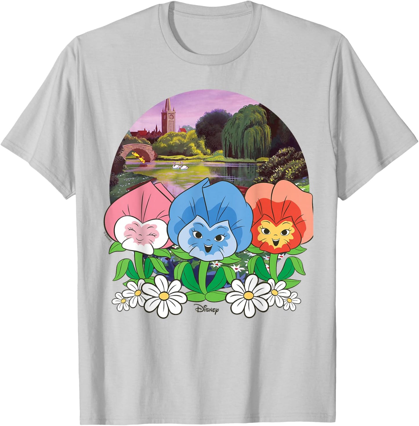 Alice In Wonderland - Flowers T-Shirt - T-Shirt | Ash