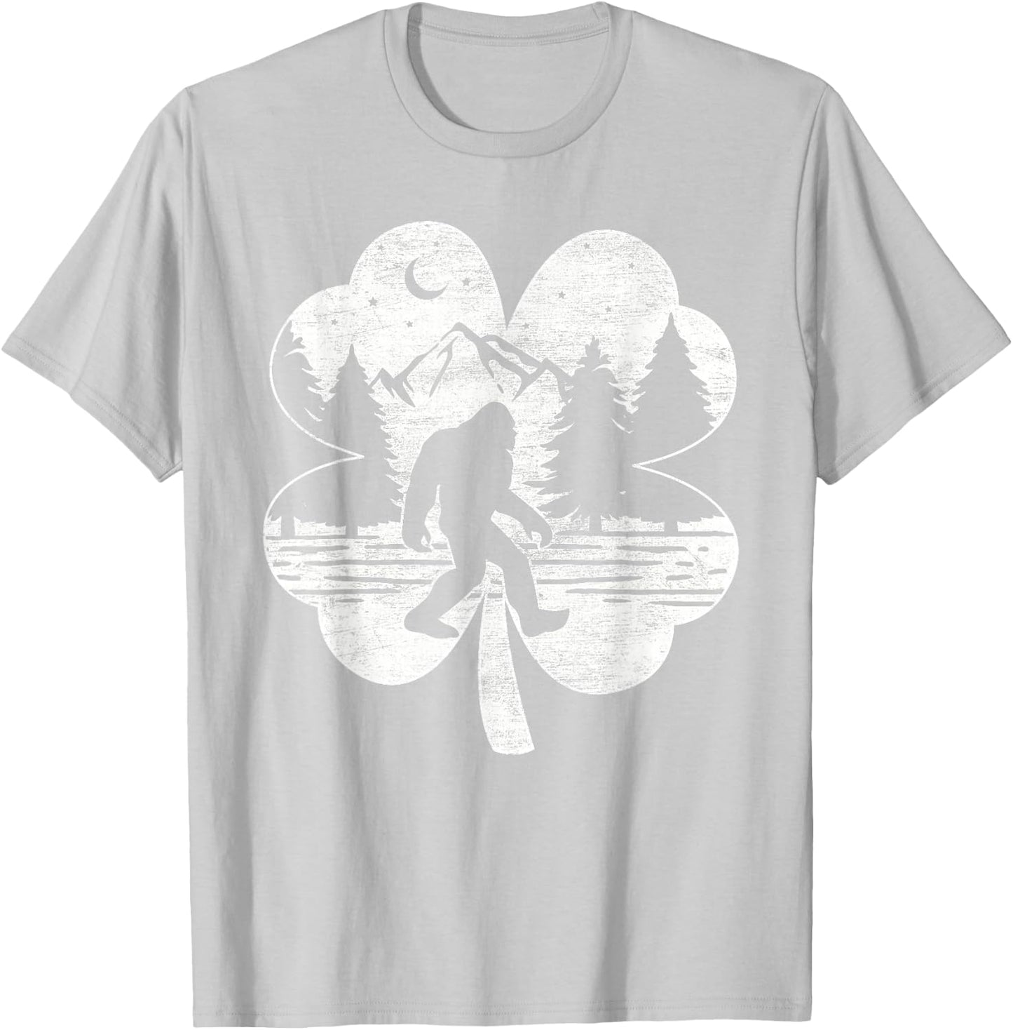 St Patricks Day Bigfoot Irish Sasquatch Saint Paddy's Irish T-Shirt - T-Shirt | Ash