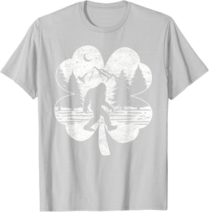 St Patricks Day Bigfoot Irish Sasquatch Saint Paddy's Irish T-Shirt - T-Shirt | Ash