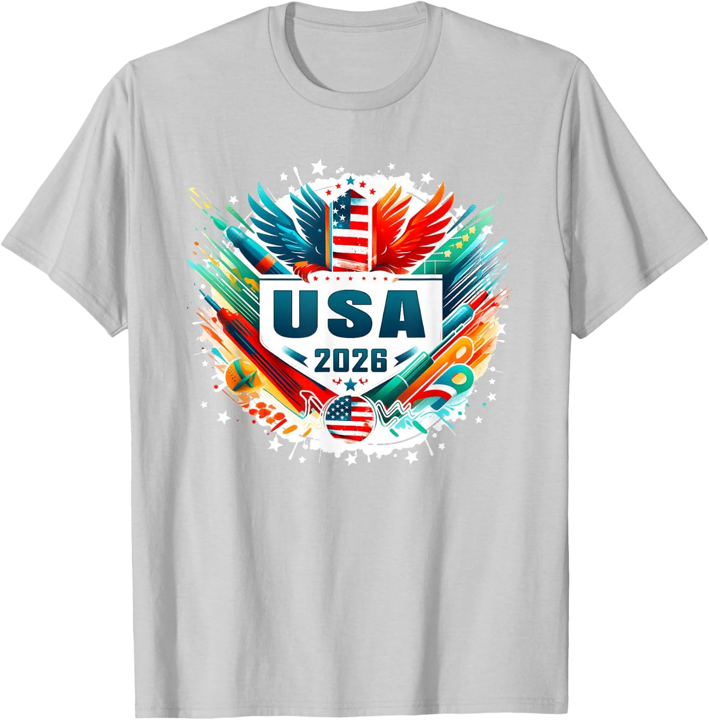 USA Player 2026 Women Men Boys Kids Youth Teen USA 2026 T-Shirt - T-Shirt | Ash